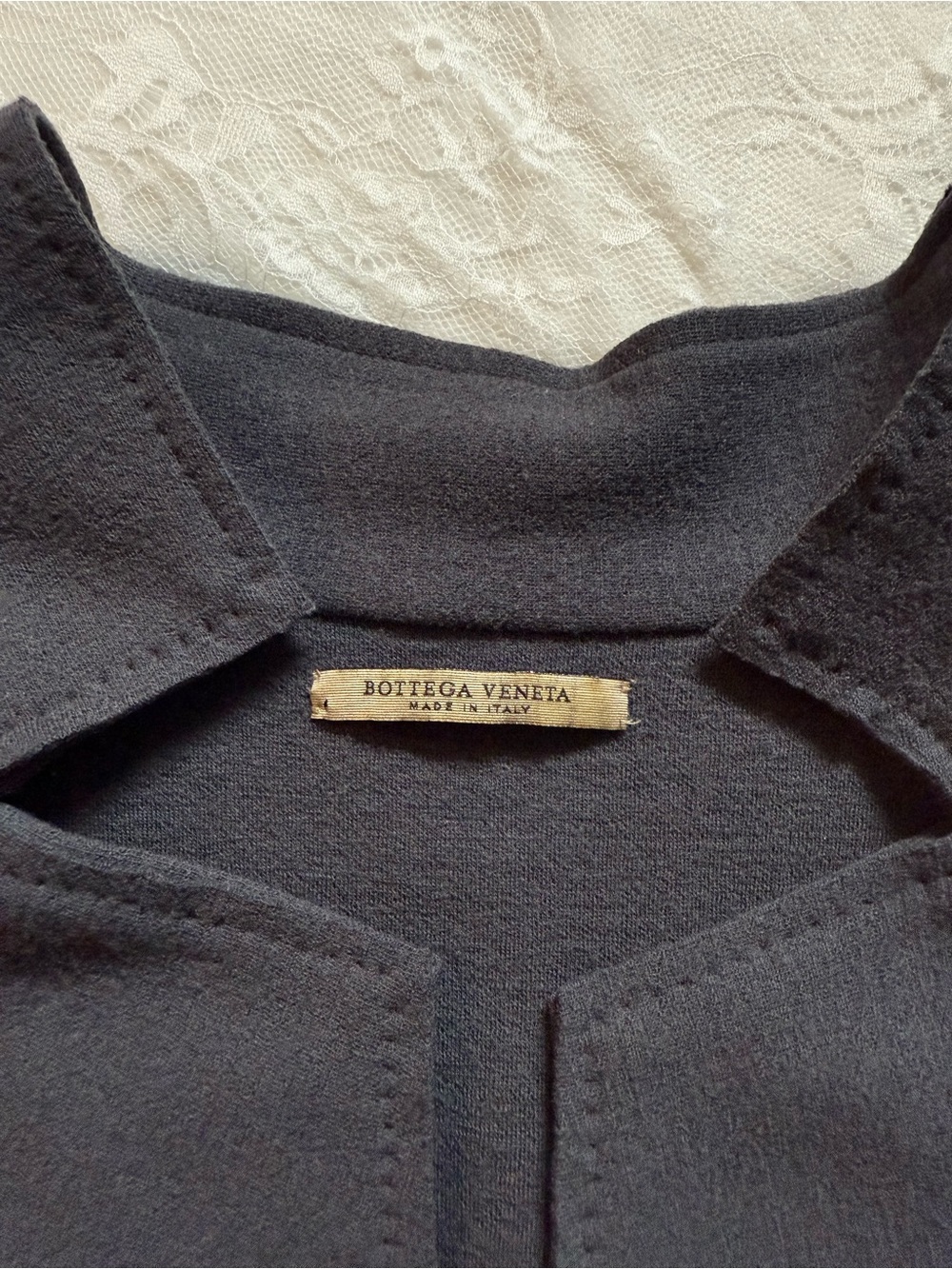Vintage Bottega Veneta Grey Sculptural Architectural Top Made in Italy - Picture 7 of 9